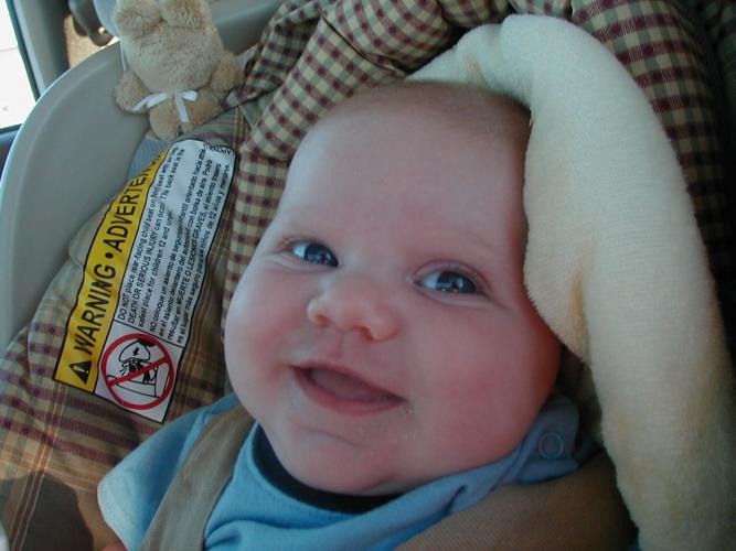 blaise on way home from dog pull in Ms.